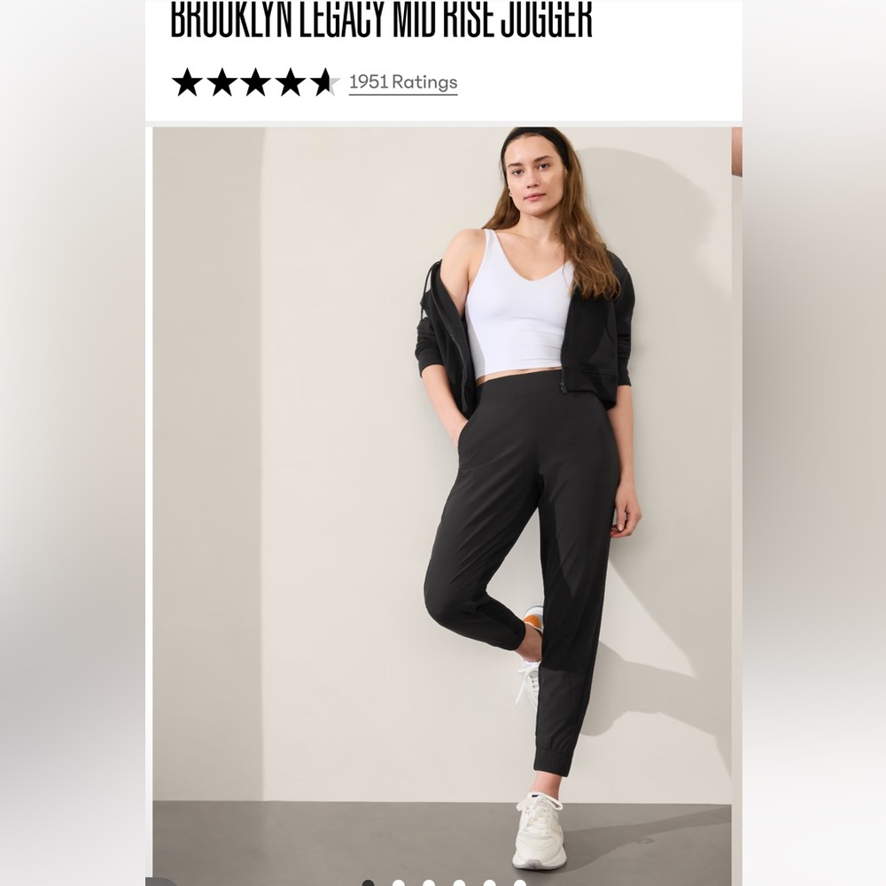 NWOT Athleta Brooklyn Jogger Black 0P